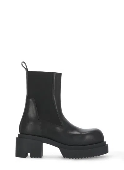Rick Owens Hollywood Boots In Black