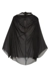 Rick Owens Hollywood Claudette Silk Chiffon Tunic In Black
