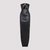Rick Owens Form-fitting Black Evening Dress With Cutout Neckline In Black