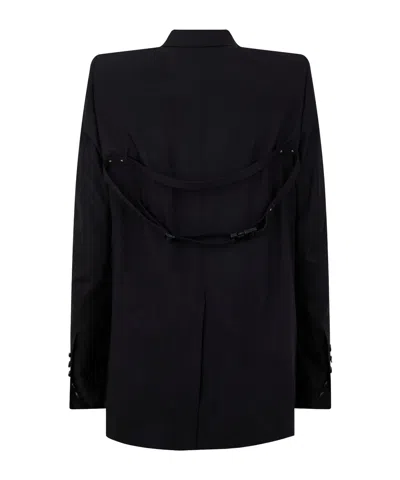 Rick Owens Hollywood Dirt Tailored Blazer In Blue