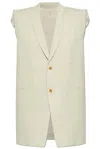 Rick Owens Hollywood Dirt Tailored Sleeveless Waistcoat In Neutrals