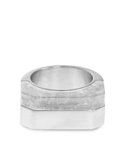 RICK OWENS HOLLYWOOD DOUBLE CRYSTAL RING