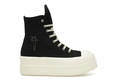 Pre-owned Rick Owens Hollywood Drkshdw Double Bumper High (women's) Sneakers In Black/pearl/milk In Multi