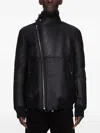Rick Owens Hollywood Flight Shearling Jacket In Black