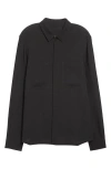 Rick Owens Hollywood Fog Pocket Wool Overshirt