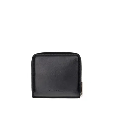 Rick Owens Hollywood Glosssy Wallet In Black