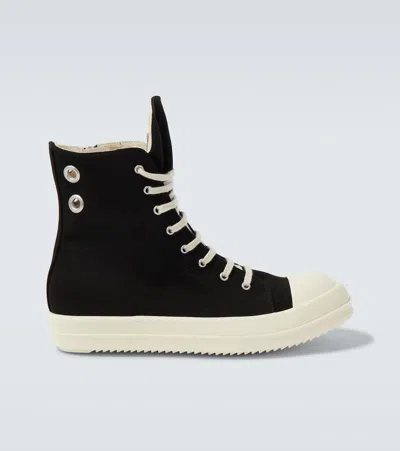 Rick Owens Hollywood High-top Sneakers In Black
