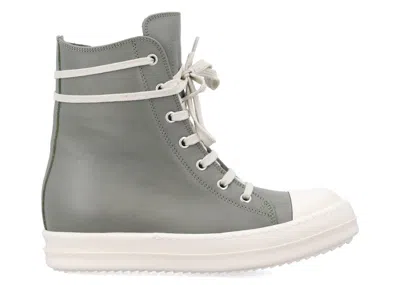 Pre-owned Rick Owens Hollywood High (women's) Sneakers In Celadon/milk