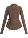 Rick Owens Hollywood Viscose Blend Cardigan In Brown