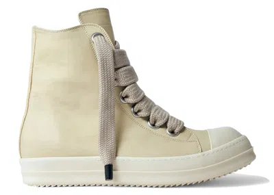 Pre-owned Rick Owens Hollywood Jumbo Lace High (women's) Sneakers In Parchment/milk