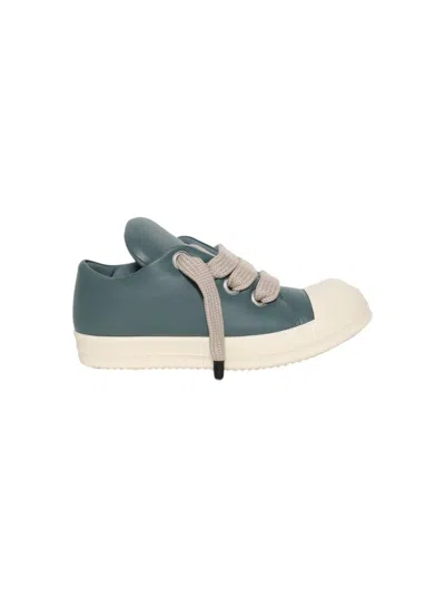 Rick Owens Hollywood Jumbolace Low Sneakers Mouthwash And Milk In Blue