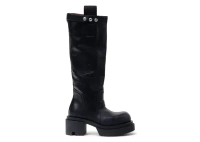 Pre-owned Rick Owens Hollywood Knee Pull On Bogun Boot (women's) Sneakers In Black