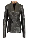 Rick Owens Hollywood Leather Jacket In Black