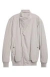 Rick Owens Hollywood Leopard Print Trench Coat In Gray