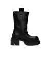 Rick Owens Hollywood Loo Pull On Medium Boots In Black