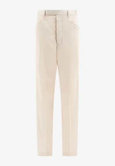 Rick Owens Hollywood Mastodon Tailored Pants In Neutral
