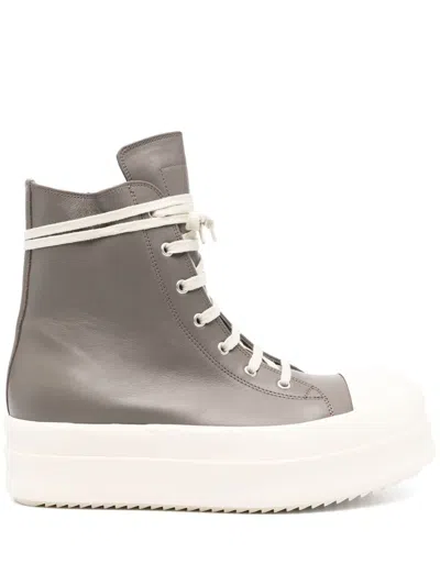 Rick Owens Hollywood Mega Bumper Sneakers In Gray