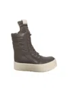 Rick Owens Hollywood Mega Geobasket High Top Sneakers Dust And Milk In Brown