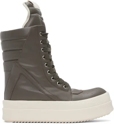 Rick Owens Hollywood Mega Geobasket Trainers In Black