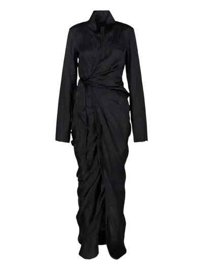 Rick Owens 'hollywood' Midi Dress In Black