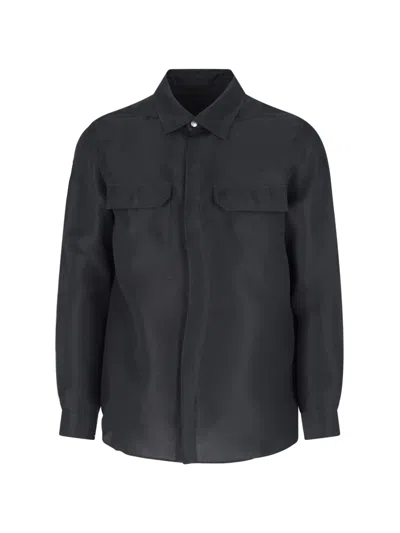 Rick Owens Hollywood Outershirt In Black
