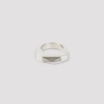 Rick Owens Palladio Hollywood Piramid Ring In Silver