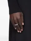 Rick Owens Geometric Brass Ring Polished Finish In Metallic