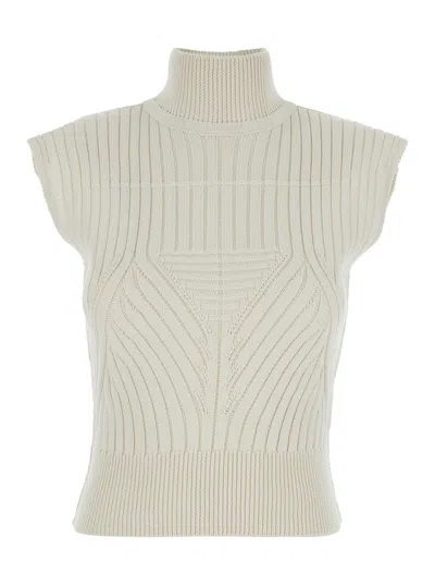 Rick Owens High-neck Vest In White
