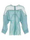 Rick Owens Collage Paneled Long Sleeve Top In Green