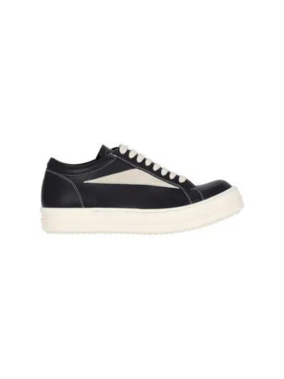 Rick Owens "hollywood Vintage" Low-top Sneakers In Black  