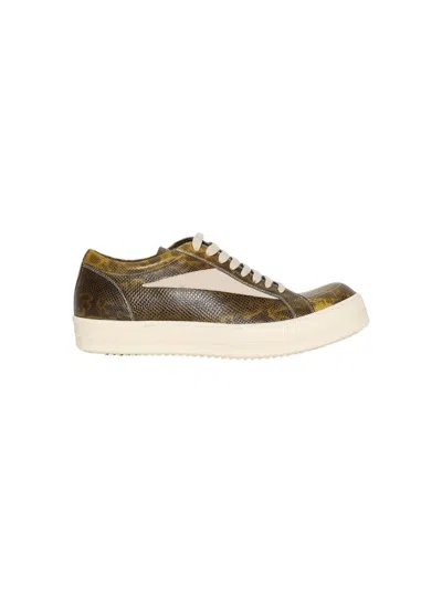 Rick Owens Hollywood Vintage Sneakers Acid And Milk In Brown
