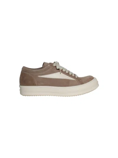 Rick Owens Hollywood Vintage Sneakers Flesh And Milk In Beige Comb