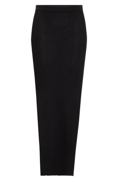 Rick Owens Hollywood Wool Sacriskirt In Black