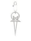 Rick Owens Holywood Pentagram Star-shaped Keyring In Metallic