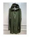 Rick Owens Hooded Casual Coat In Green