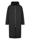 Rick Owens Hooded Coat In Black