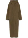Rick Owens Hooded Coat In Green