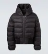 Rick Owens Hooded Down Jacket In Brown