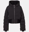 Rick Owens Hooded Down Jacket In Brown