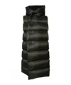 Rick Owens Oversized Quilted Knit-paneled Shell Hooded Down Jacket In Black