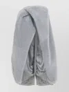Rick Owens Short Masto Cape With Faux Fur Texture In Gray