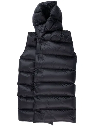 Rick Owens Hooded Gilet In Black