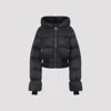 Rick Owens Black Down Jacket With Crop Design And Fixed Hood In Tech Fabric Woman In Black