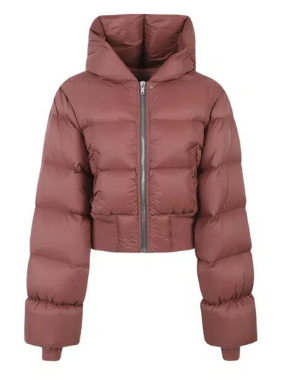 Rick Owens Hooded Jacket In Pink