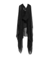 Rick Owens Draped Sheer V-neck Coverups In Black