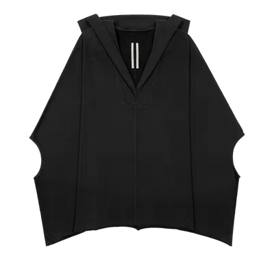 Pre-owned Rick Owens Hooded Kaftan Caftano Top 'black' | Men's Size Onesize