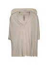 Rick Owens Hooded Kaftan Natural