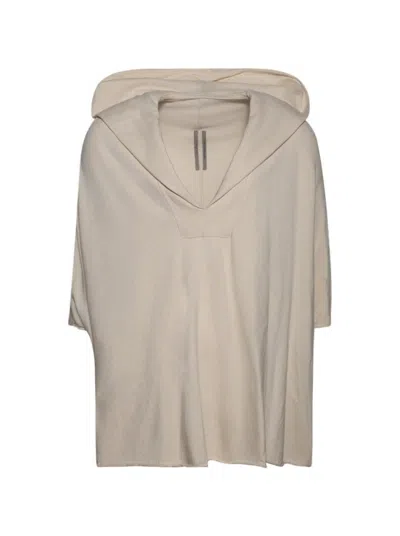 Rick Owens Hooded Kaftan Natural