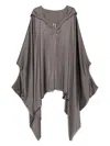 Rick Owens Hooded Kaftan Top In Grau