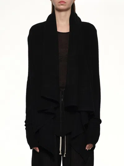 Rick Owens Hooded Medium Wrap In Black